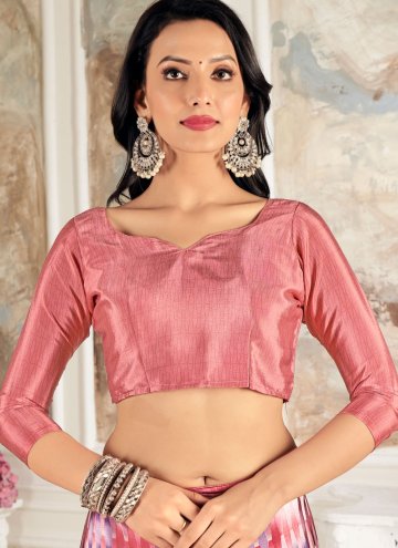 Multi Colour Crepe Silk Printed Classic Designer Saree for Casual