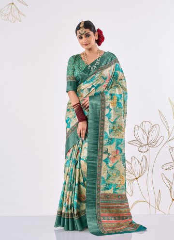 Multi Colour Designer Traditional Saree in Silk wi