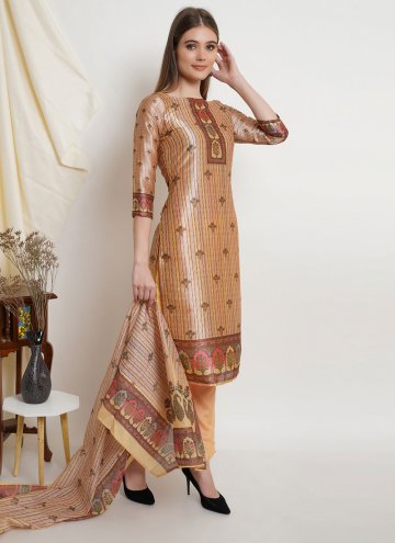 Multi Colour Fancy Fabric Digital Print Designer Straight Salwar Suit for Ceremonial