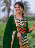Multi Colour Faux Georgette Embroidered Patiala Suit for Ceremonial - 1
