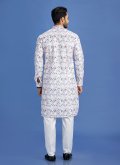 Multi Colour Kurta Pyjama in Cotton  with Digital Print - 3