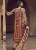 Multi Colour Muslin Digital Print Salwar Suit for Festival - 1