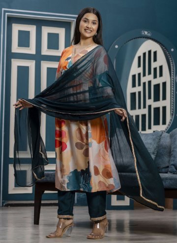 Multi Colour Muslin Printed Salwar Suit