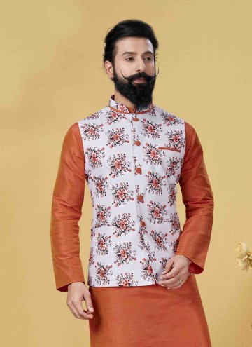 Multi Colour Nehru Jackets in Cotton  with Printed