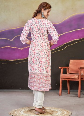 Multi Colour Party Wear Kurti in Cotton  with Digital Print