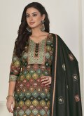 Multi Colour Pashmina Digital Print Salwar Suit - 2