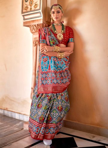 Multi Colour Patola Silk Printed Classic Designer Saree
