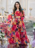 Multi Colour Salwar Suit in Chiffon with Digital Print - 3
