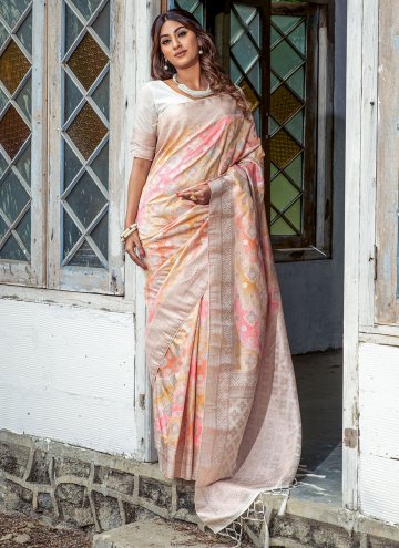 Multi Colour Silk Border Contemporary Saree for En