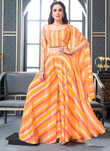 Multi Colour Silk Printed Designer Salwar Kameez