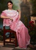 Multi Colour Silk Stone Work Classic Designer Saree for Engagement - 1