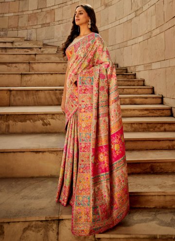 Multi Colour Silk Woven Classic Designer Saree for Ceremonial