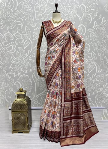 Multi Colour Silk Woven Contemporary Saree for Festival