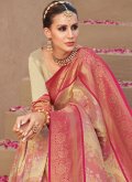 Multi Colour Silk Woven Designer Saree for Ceremonial - 1