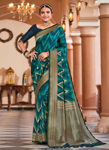 Multi Colour Silk Woven Designer Saree for Engagement