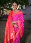 Multi Colour Silk Woven Trendy Saree for Ceremonial - 2