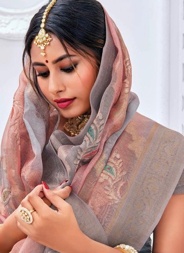 Multi Colour Silk Woven Trendy Saree for Ceremonial