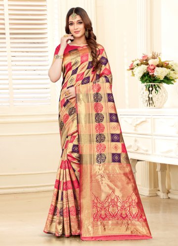 Multi Colour Silk Zari Work Traditional Saree