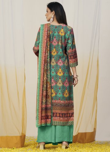 Multi Colour Trendy Salwar Suit in Muslin with Digital Print