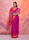 Multi Colour Trendy Saree in Silk with Woven - 3