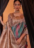 Multi Colour Tussar Silk Woven Classic Designer Saree for Ceremonial - 1