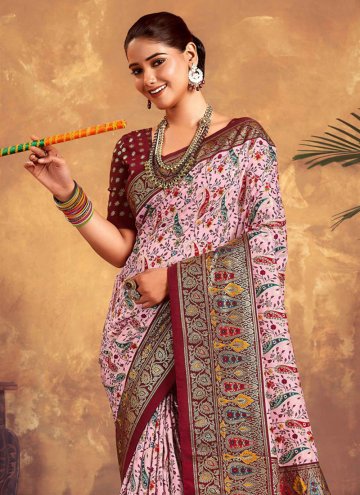 Multi Colour Tussar Silk Woven Contemporary Saree for Ceremonial