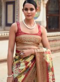 Multi Colour Viscose Printed Trendy Saree for Ceremonial - 2