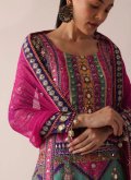 Muslin Salwar Suit in Multi Colour Enhanced with Embroidered - 2