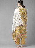 Mustard color Printed Cotton  Salwar Suit - 1
