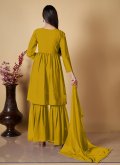 Mustard Georgette Embroidered Salwar Suit - 2