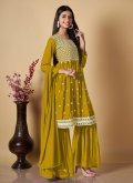 Mustard Georgette Embroidered Salwar Suit - 3