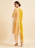Mustard Rayon Embroidered Salwar Suit for Ceremonial - 2
