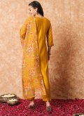 Mustard Trendy Salwar Suit in Viscose with Embroidered - 2