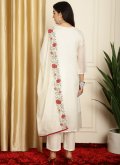 Off White color Embroidered Organza Trendy Salwar Suit - 2