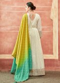 Off White color Georgette Floor Length Gown with Resham Work - 2