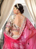 Off White color Silk Lehenga Choli with Embroidered - 3
