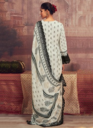 Off White Muslin Digital Print Palazzo Suit for Ceremonial