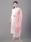 Off White Rayon Plain Work Trendy Salwar Kameez for Casual - 3