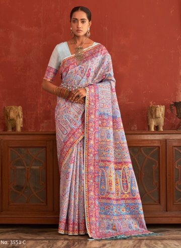 Pashnima Silk Classic Designer Saree in Multi Colo