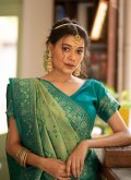 Patola Silk Classic Designer Saree in Green Enhanced with Woven - 2