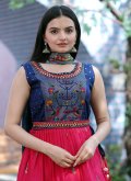 Patola Silk Salwar Suit in Magenta Enhanced with Designer - 1