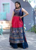 Patola Silk Salwar Suit in Magenta Enhanced with Designer - 3