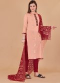 Peach Banarasi Booti Work Trendy Salwar Suit for Casual - 2