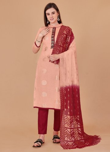 Peach Banarasi Booti Work Trendy Salwar Suit for C
