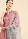 Peach color Embroidered Viscose Salwar Suit - 2