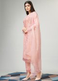 Peach color Viscose Salwar Suit with Embroidered - 2
