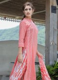 Peach Cotton  Printed Salwar Suit for Ceremonial - 1