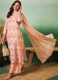 Peach Georgette Embroidered Trendy Salwar Suit - 3