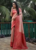 Peach Kanjivaram Silk Woven Classic Designer Saree for Ceremonial - 3