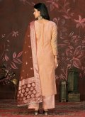 Peach Organza Designer Salwar Suit - 2